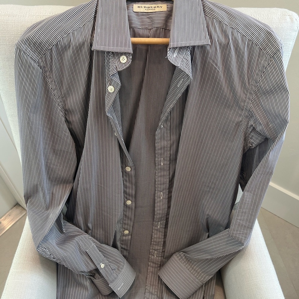 BURBERRY LONDON CASUAL DRESS SHIRT NECK 16 sleeve length 34/35